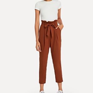 High-waisted Burnt Orange Trousers
